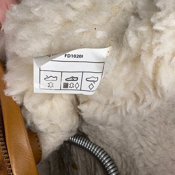 Koolaburra by UGG Aribel Short Shearling Boots Cozy Suede Neutral Chestnut Sz 10 - Picture 10 of 10